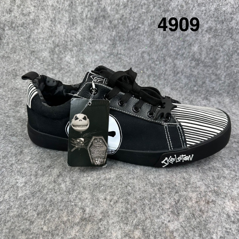 The Nightmare Before Christmas Womens Sz 12 Jack Skellington Canvas Sneakers New
